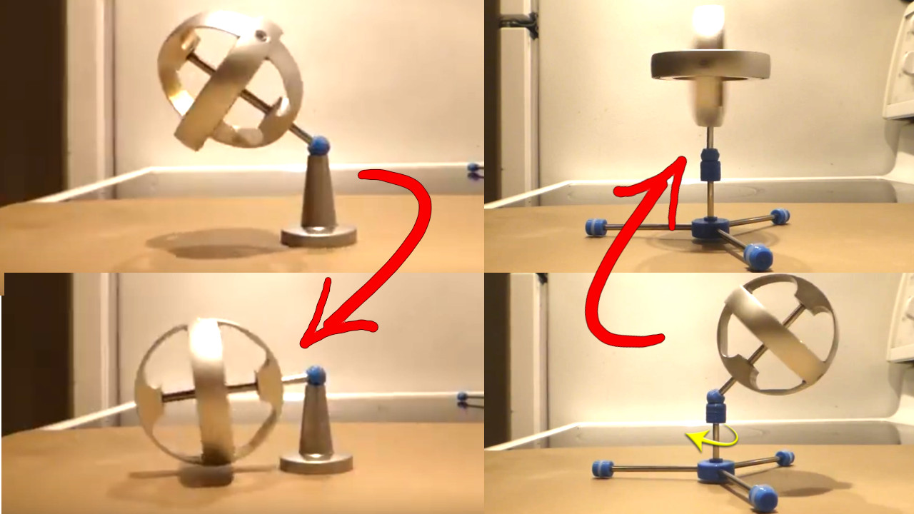 #MESExperiments 1 - Gyro Precesses Upwards on Low Friction.jpeg