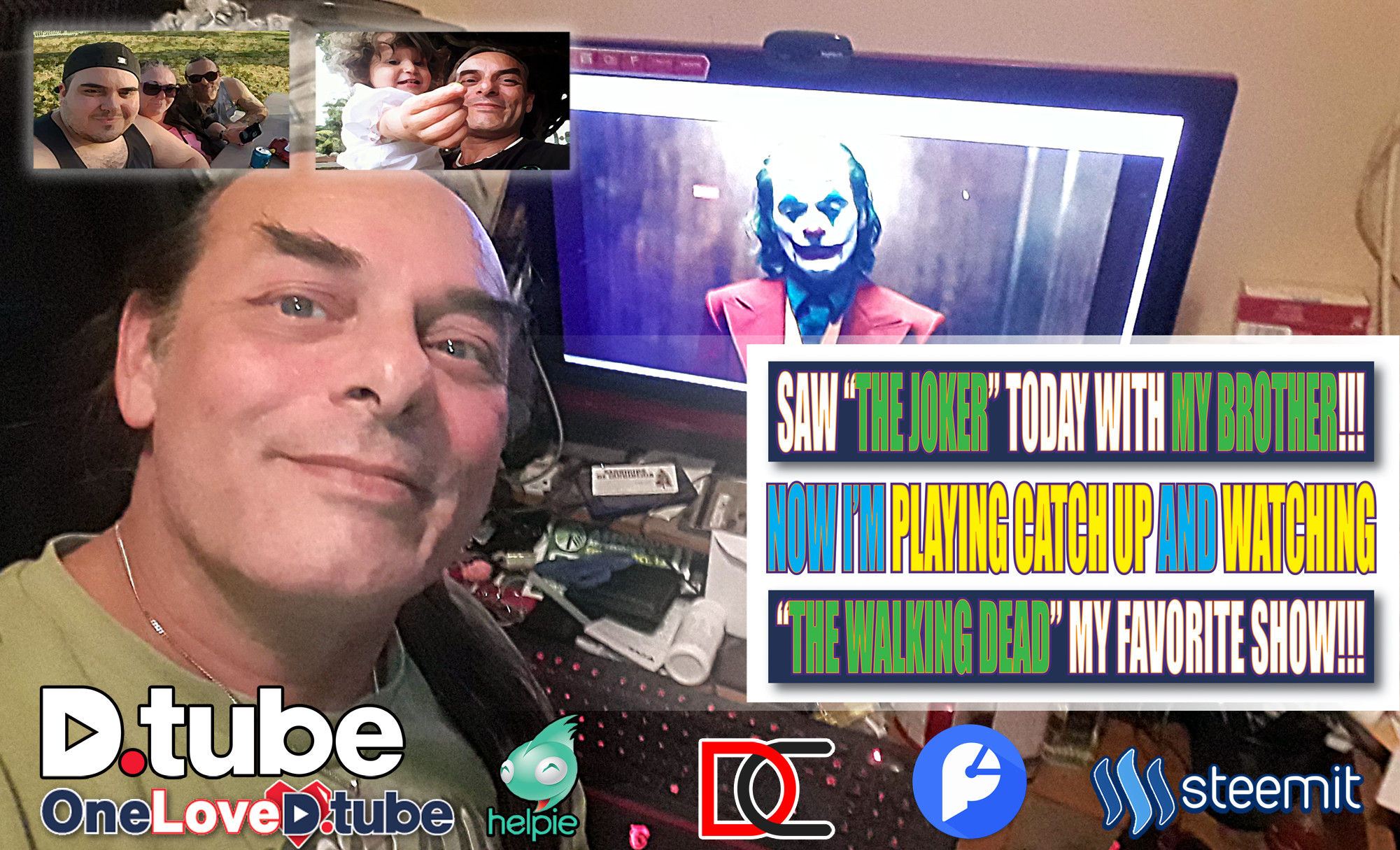 Went with My Brother Earlier Today to Watch the Joker Movie... Amazing Movie & Wonderful Time with My Brother... Now it is The Walking Dead Time.jpg