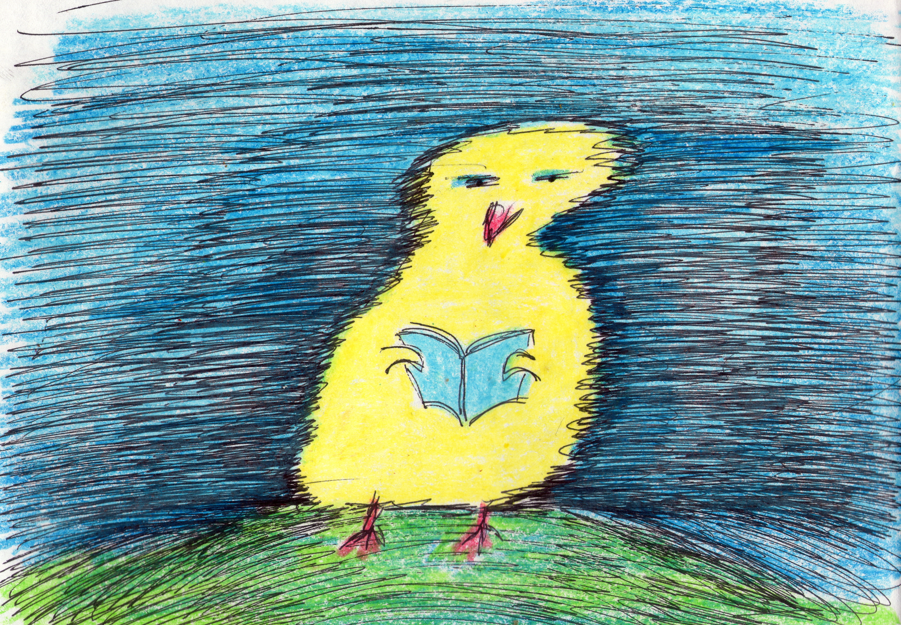 Рисование карандашом цыпленок