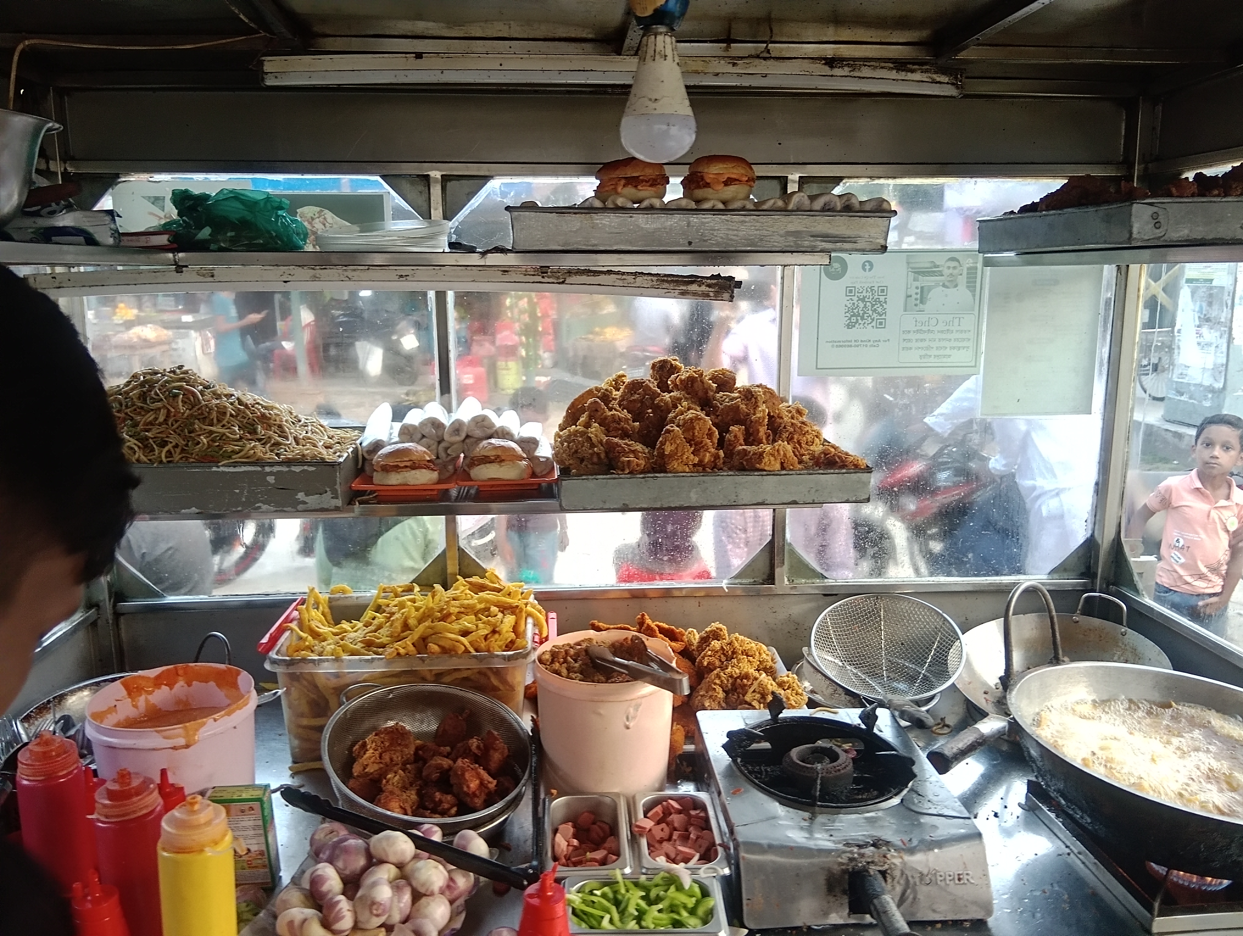 Inside the Food Cart