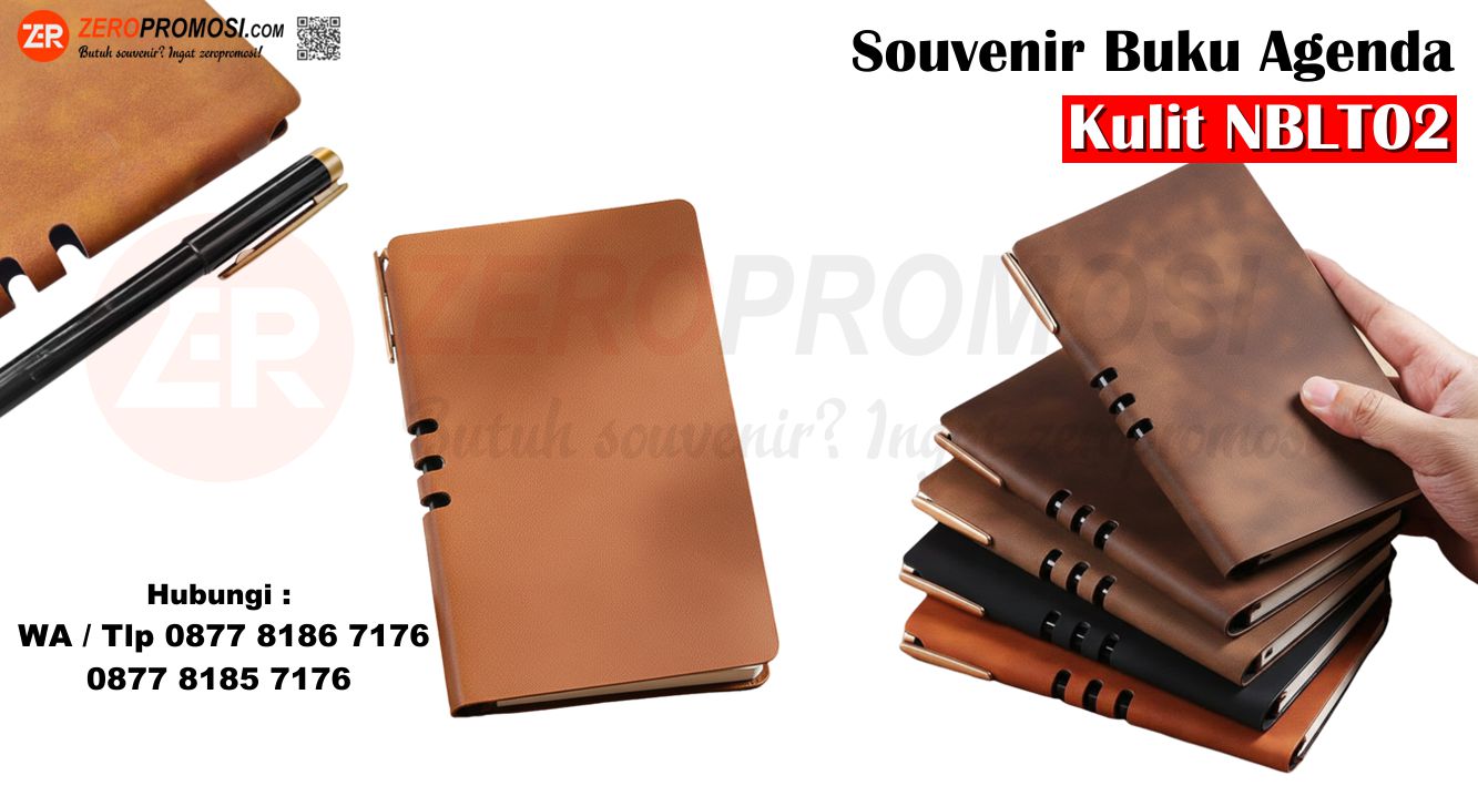 Frame utama Souvenir Notebook Leather Brown dan Pen NBLT02 Fungsional.jpg