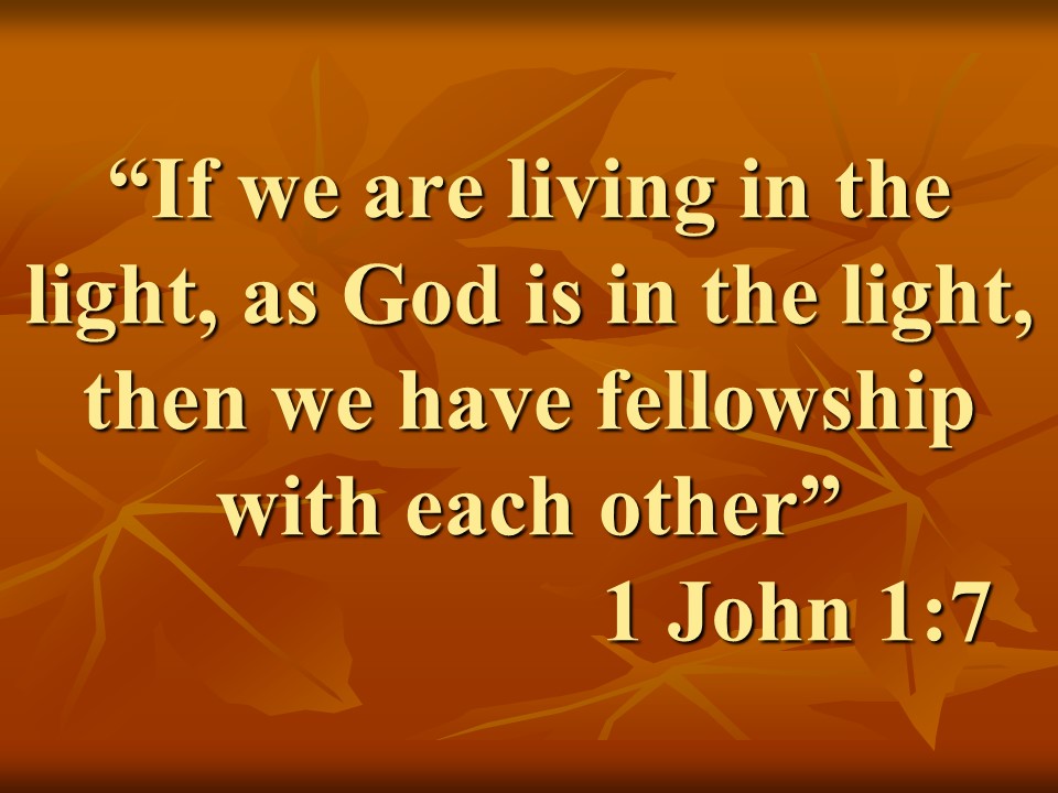Wisdom and communion in Jesus. If we are living in the light, as God is in the light, then we have fellowship with each other. 1 John 1,7..jpg