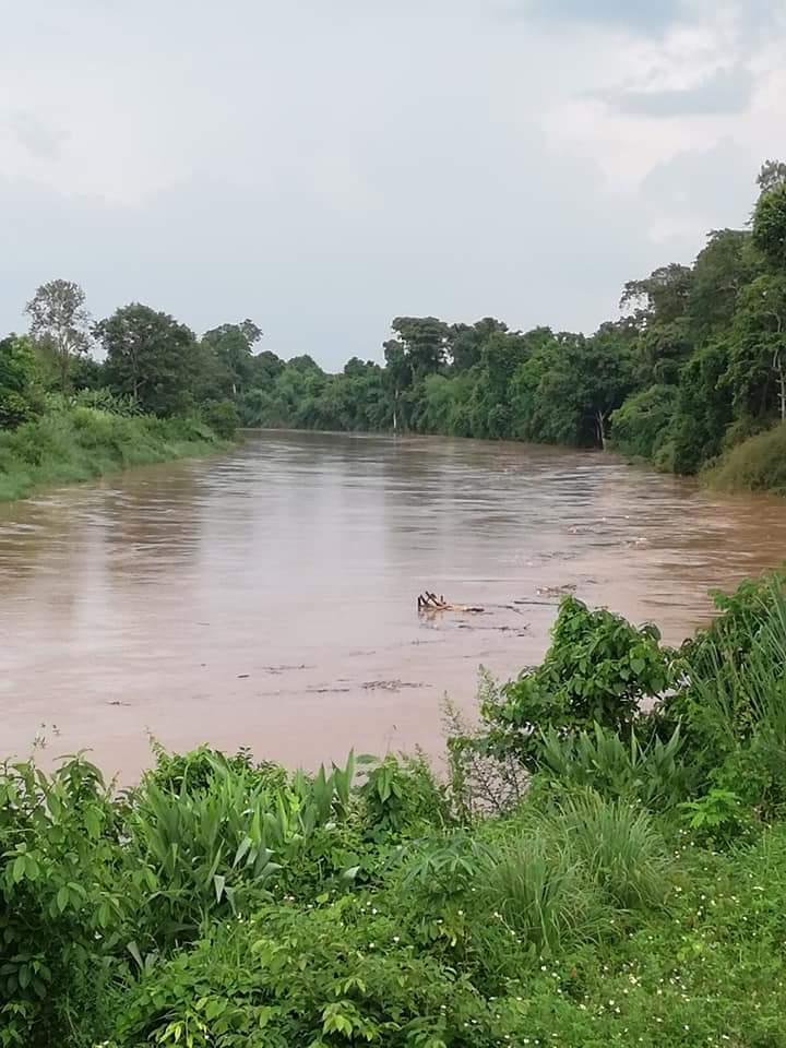 ผนกระทบของฝนที่ตกในวันนี้ทำให้น้ำคานขื้นมาก