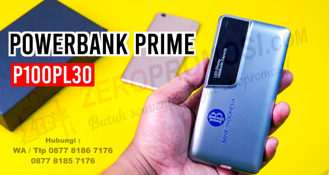 Jual Souvenir Kantor Powerbank PRIME P100PL30 custom logo.jpg