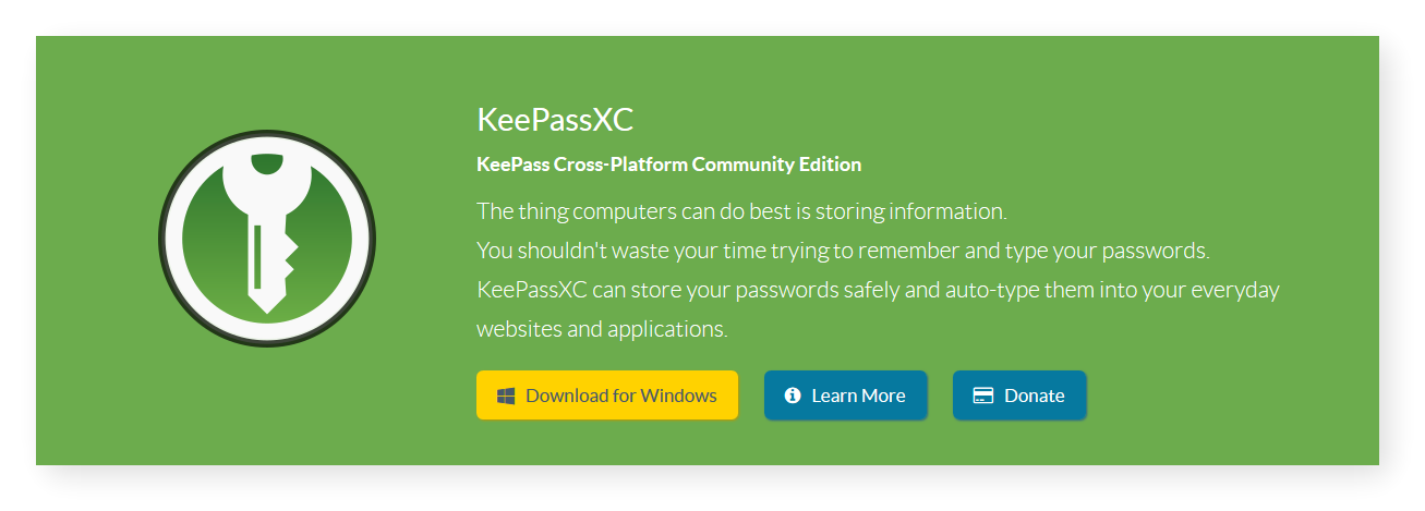 KeePassXC - Cleaner and nicer KeePass client