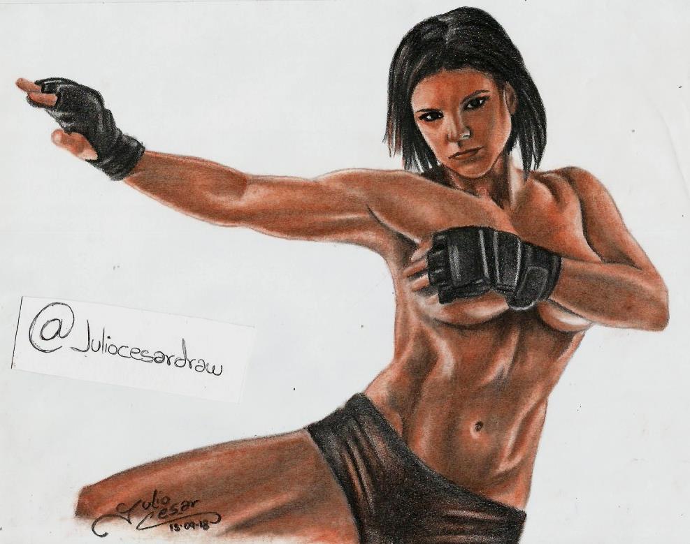 Drawing by Gina Carano / Actress, Model, Former MMA fighter - Steemit.