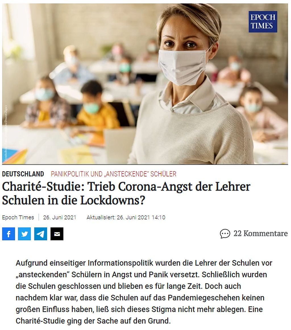 Trieb Corona-Angst der Lehrer Schulen in die Lockdowns.jpg