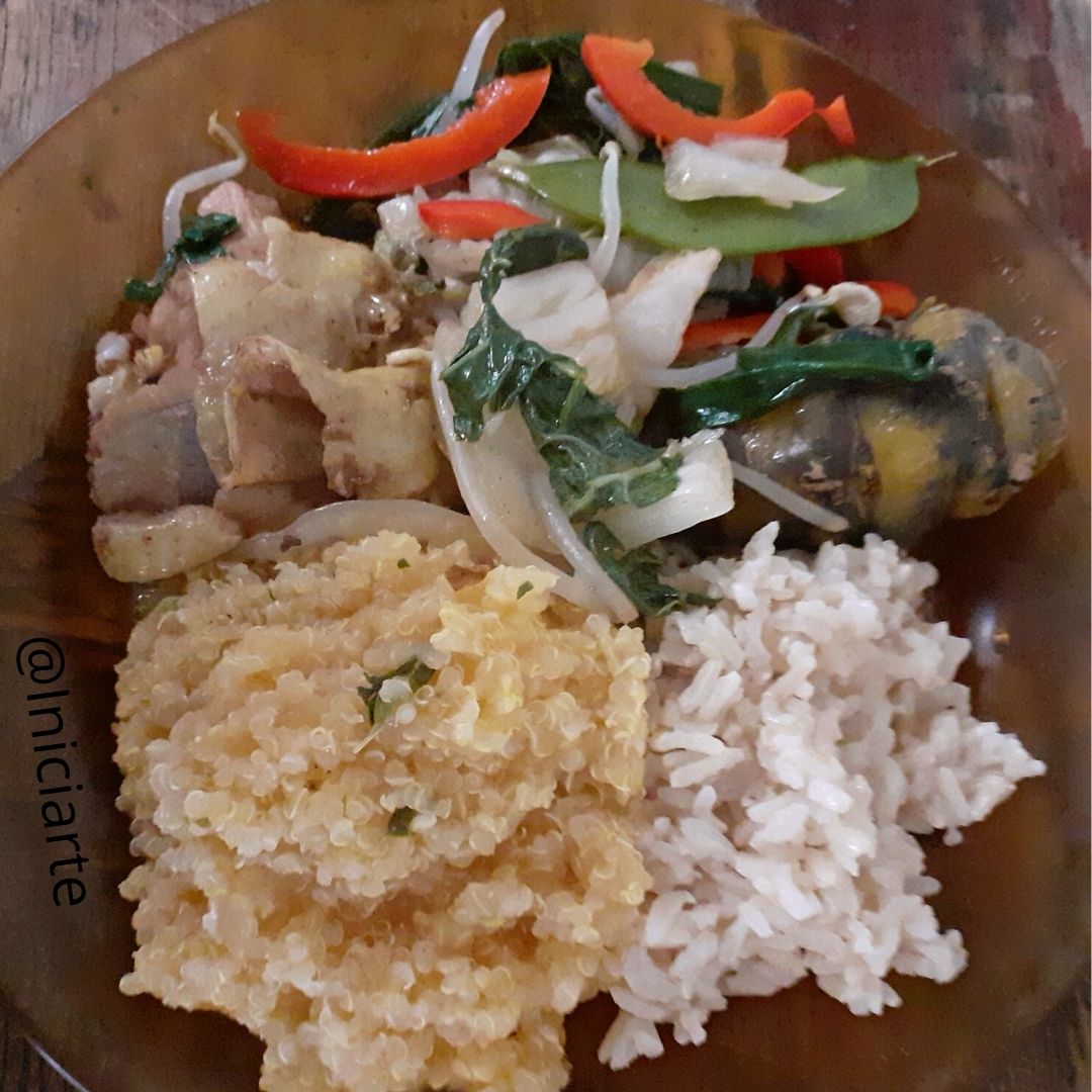 Pollo con verduras y guiso de quinua / Dieta 3x1 — Steemit