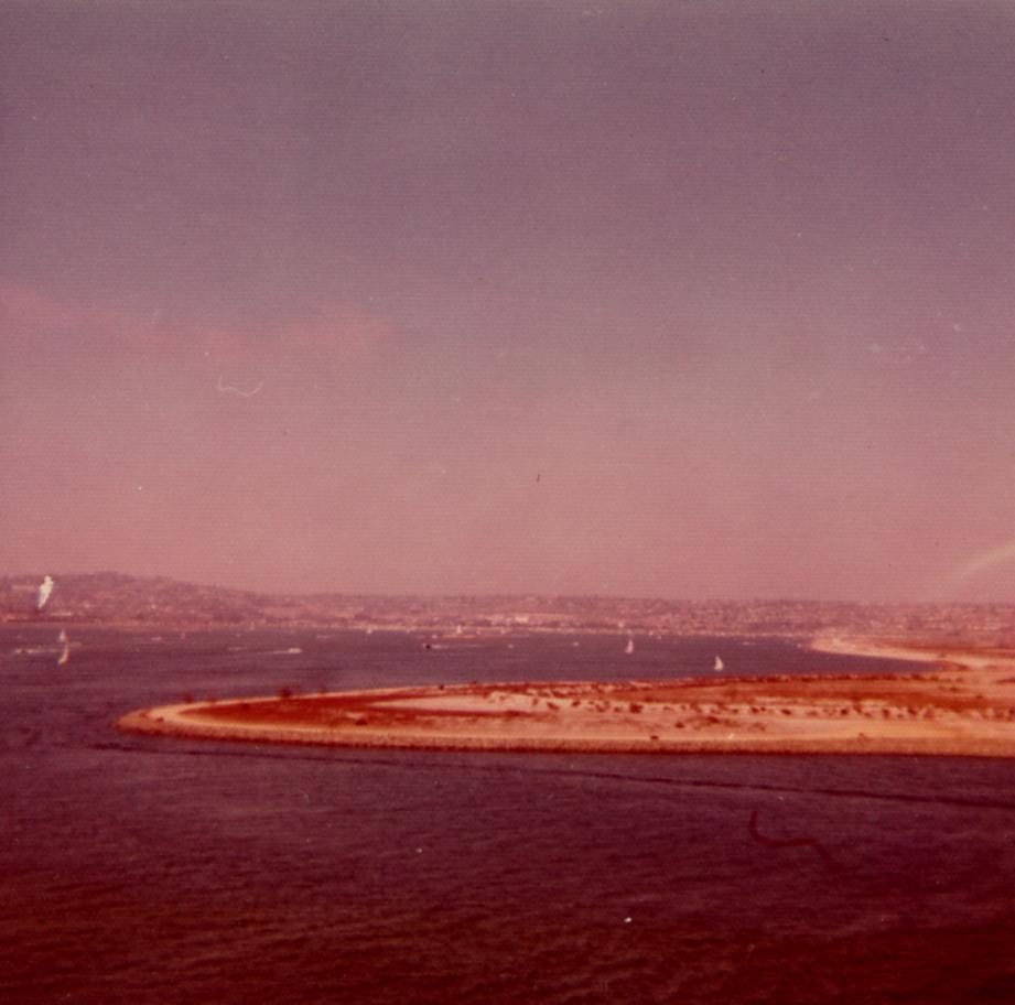 Mission Bay from tower at Sea World, Summer 1975.jpg