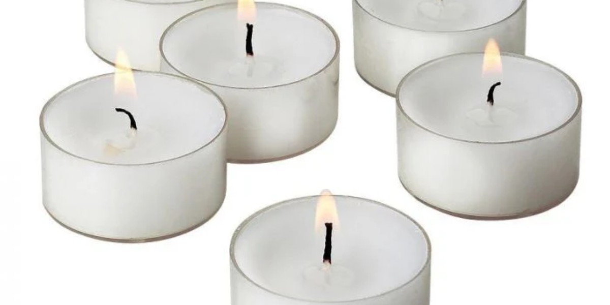 Long-burning white tea light candles in aluminium cups for catering and event decoration.jpg
