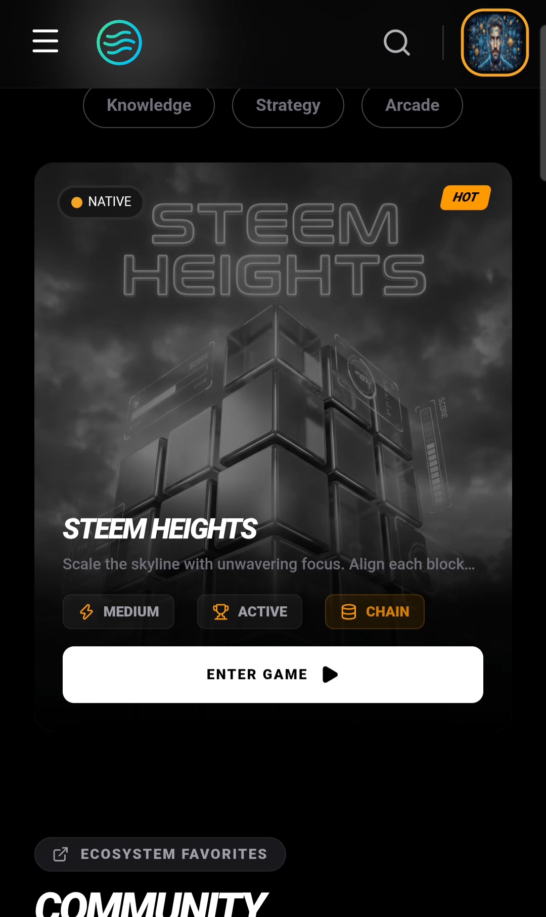 Publicación sobre cómo jugar al juego steem-height