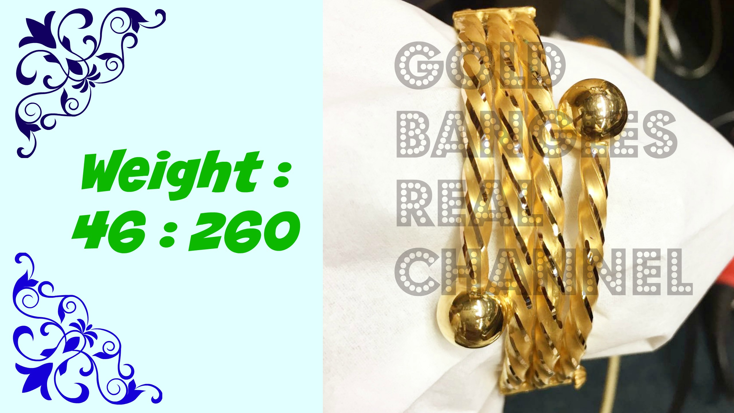 pipe bangles gold