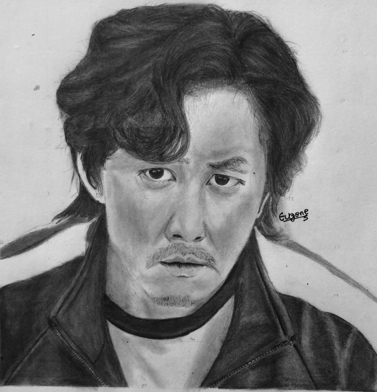 Drawing Lee Jung Jae as Seong Gi-hun (player 456)