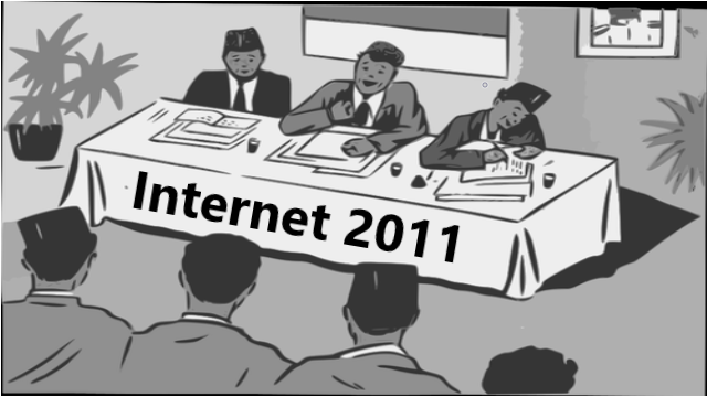 Illustrasi sosialisasi Internet di Indonesia 2011
