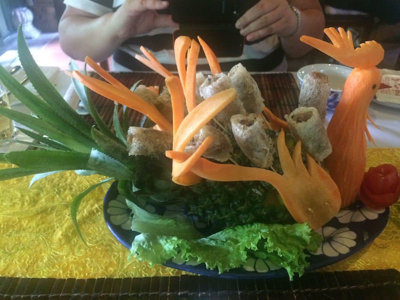 Spring rolls, imaginatively presented.jpg