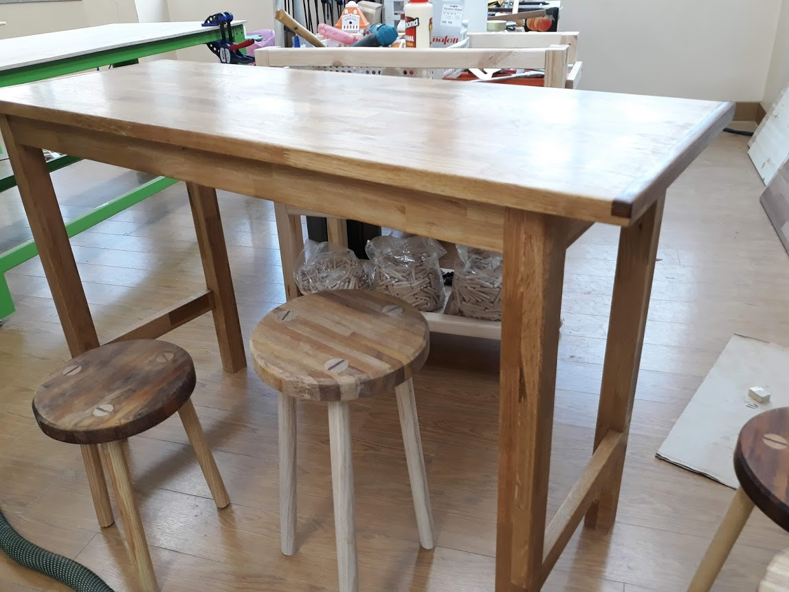 [woodworking]창가에 앉아 차 한잔 할 살짝 높은 테이블 제작