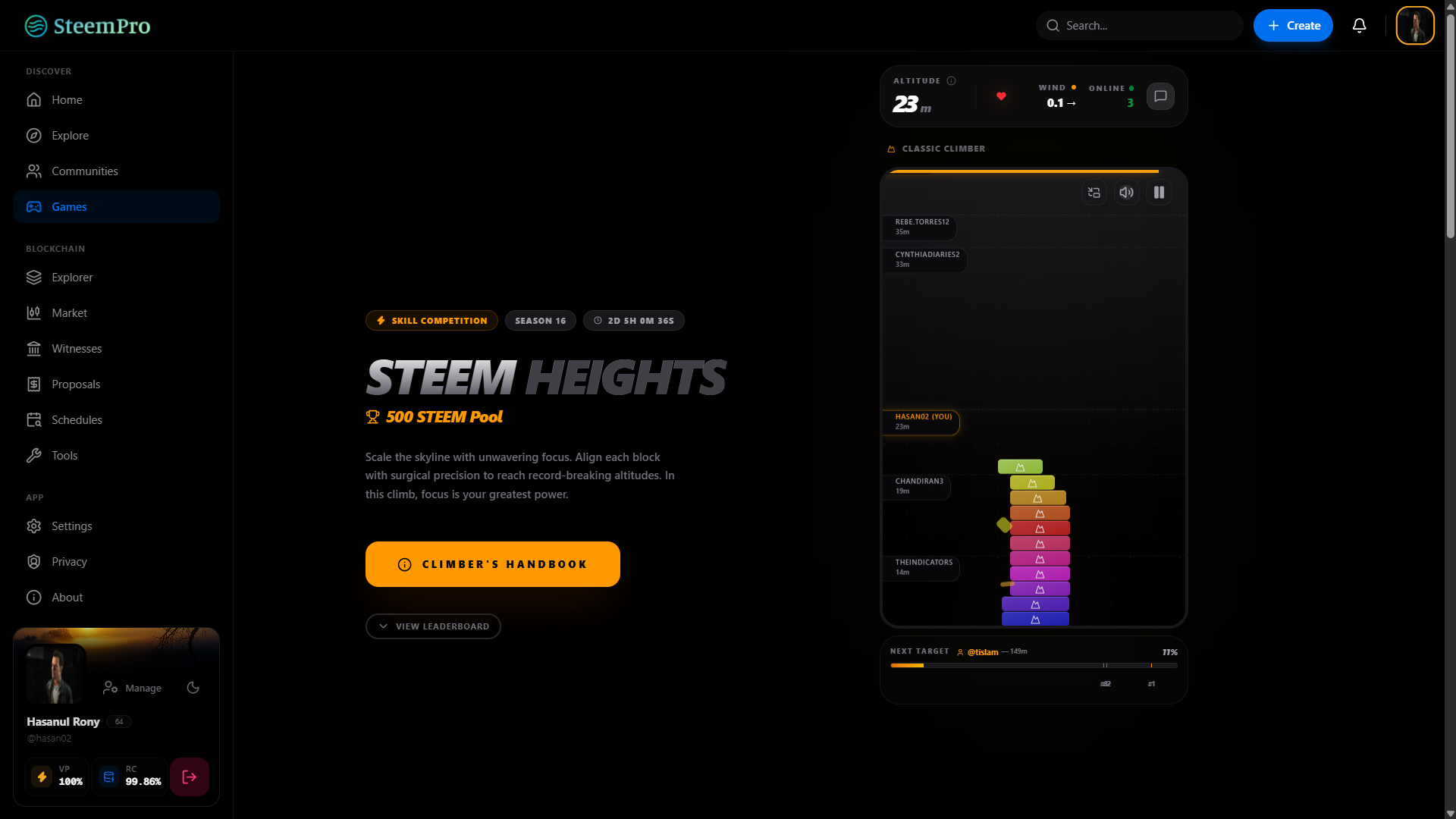 Steem Heights - The Ultimate Scaling Challenge by SteemPro - Google Chrome 8_25_2026 8_31_12 AM.png