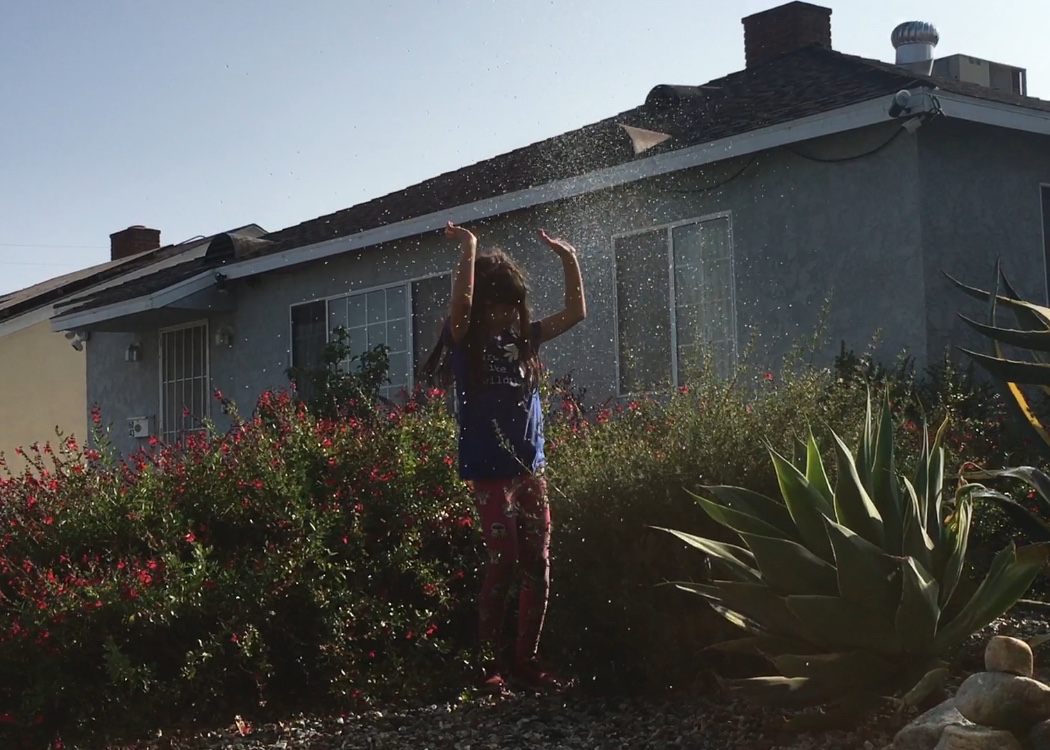 Shower outside to connect with nature