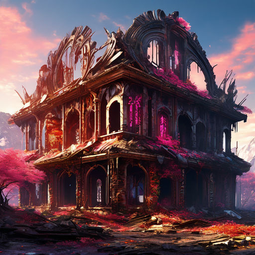 burned-out-shell-of-a-building-ruins-fine-prints-japanese-shiny-triadic-colours-maximalist-matt.jpeg