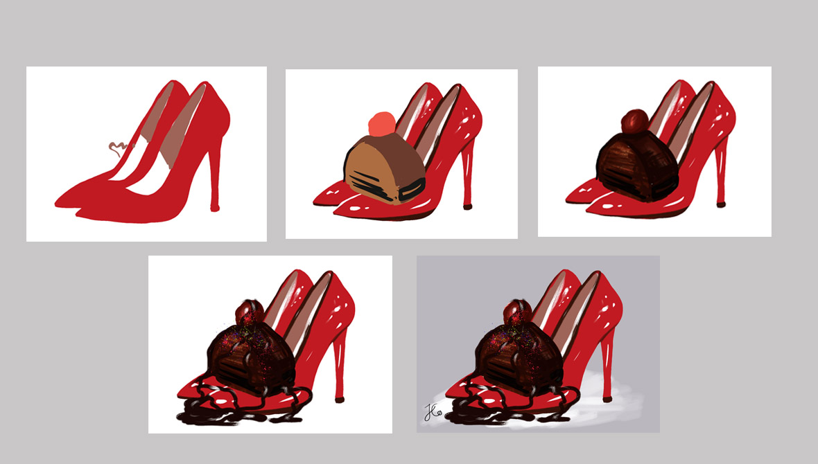 digitalpainting red shoe cake (4)(4).jpg