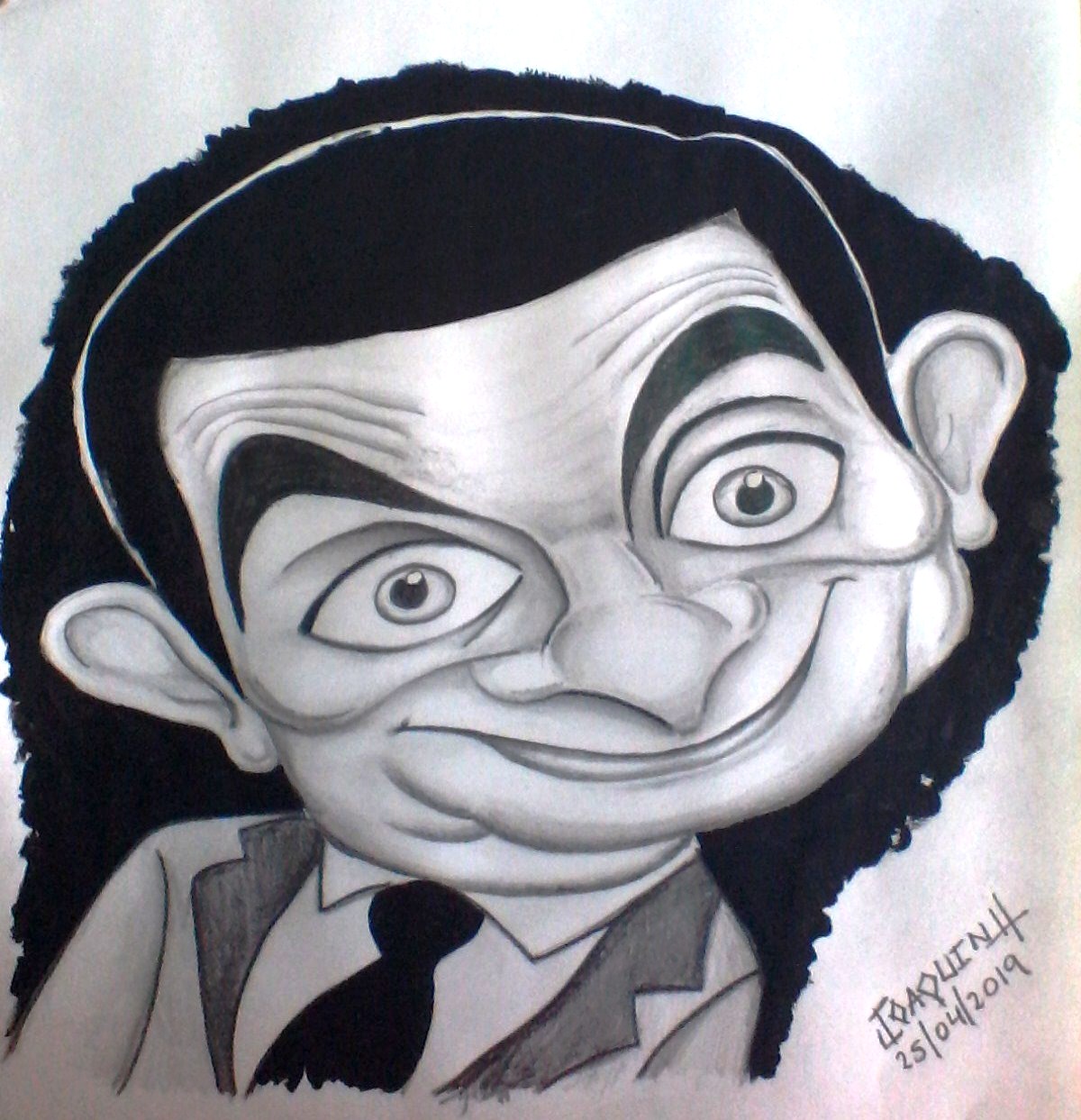 Caricatura De Mr Bean Caricature Of Mr Bean By Joaquin H Steemit