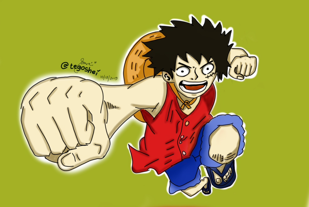 I Drew Monkey D Luffy I Love One Piece 3 Digital Drawing Practice Tegoshei Steem Goldvoice Club