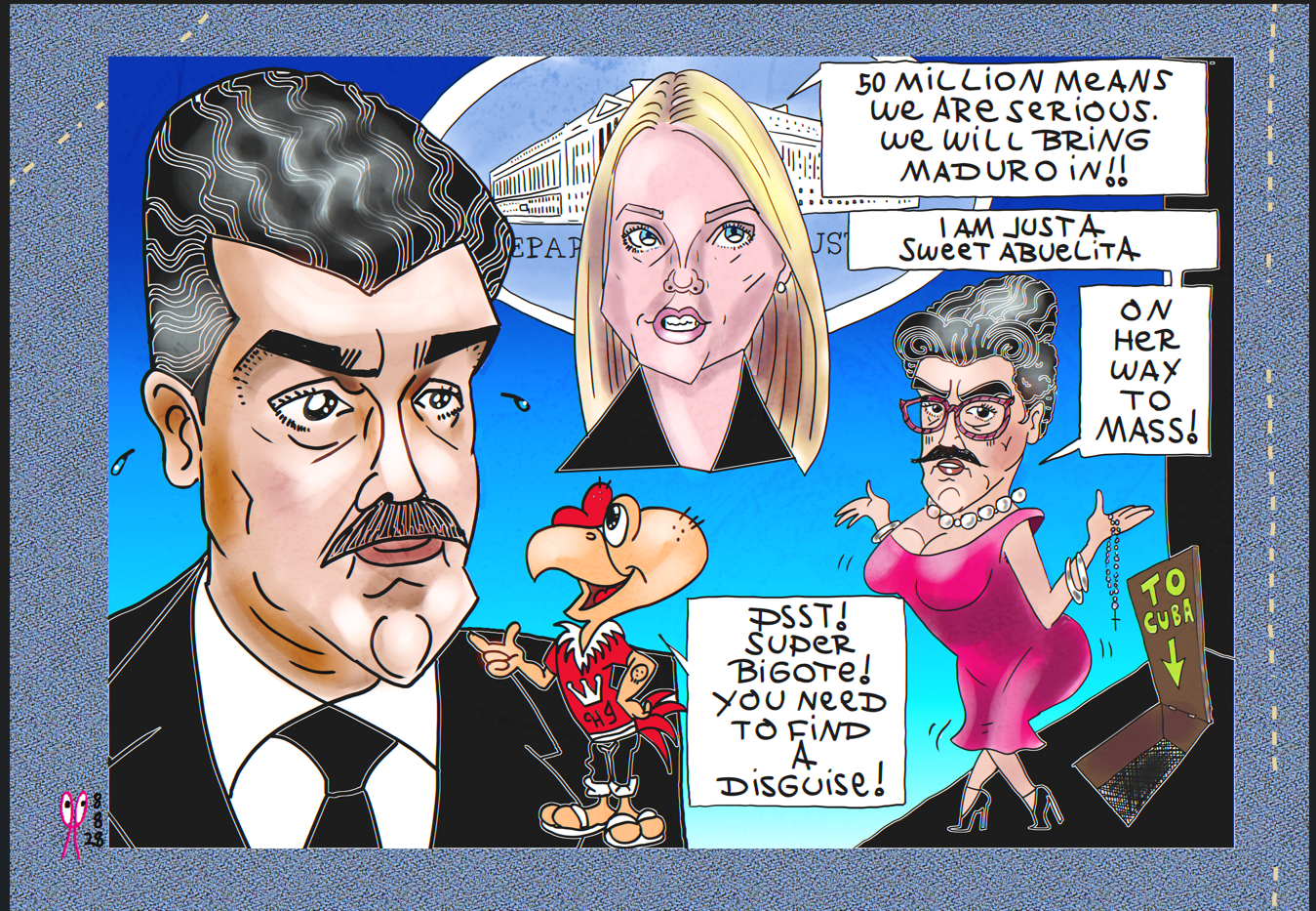 nicolas maduro pam bondi political cartoon .png