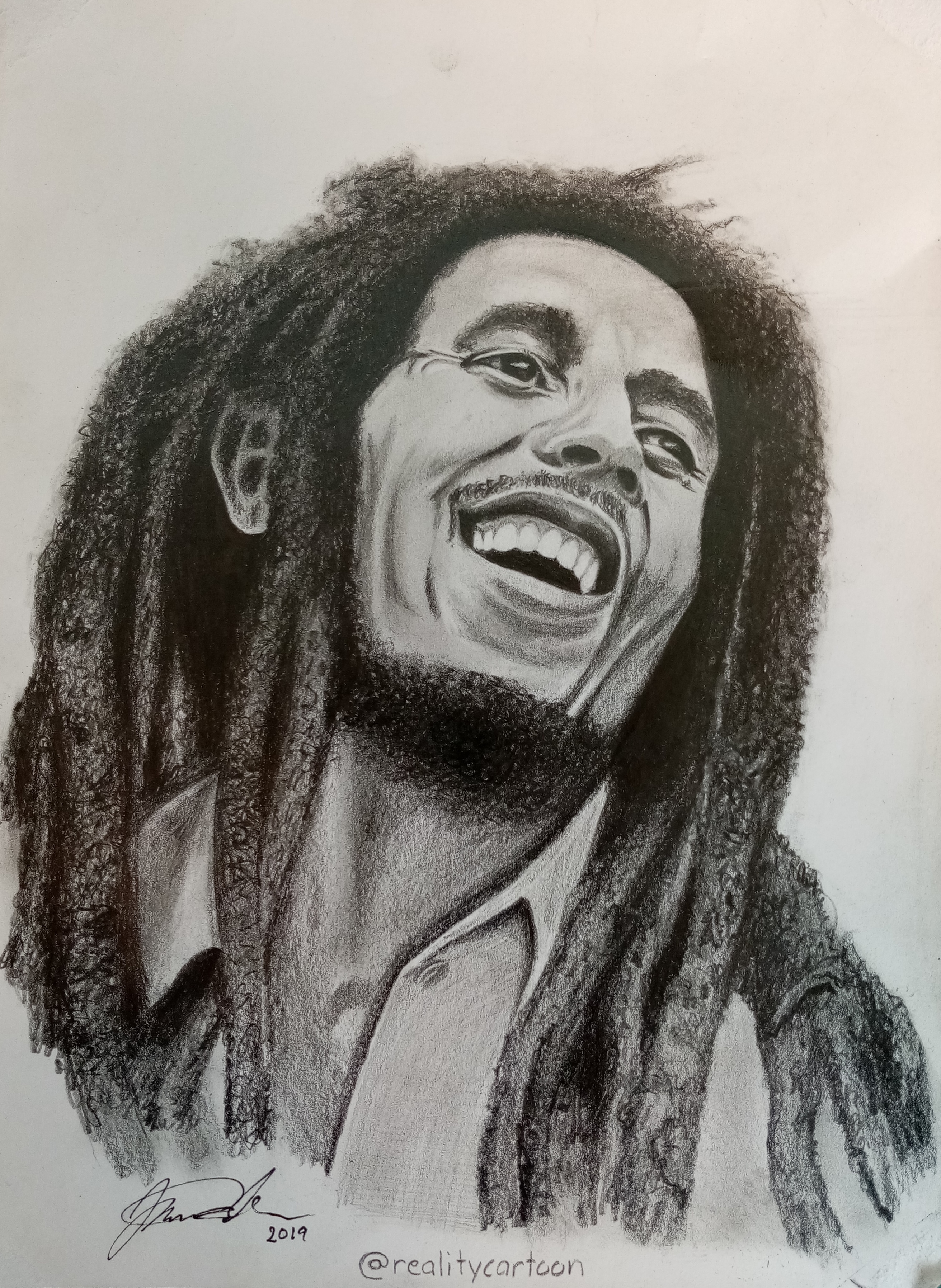 Drawing 1 out of 30… Step by step tutorial of my new Bob Marley drawing —  Steemit