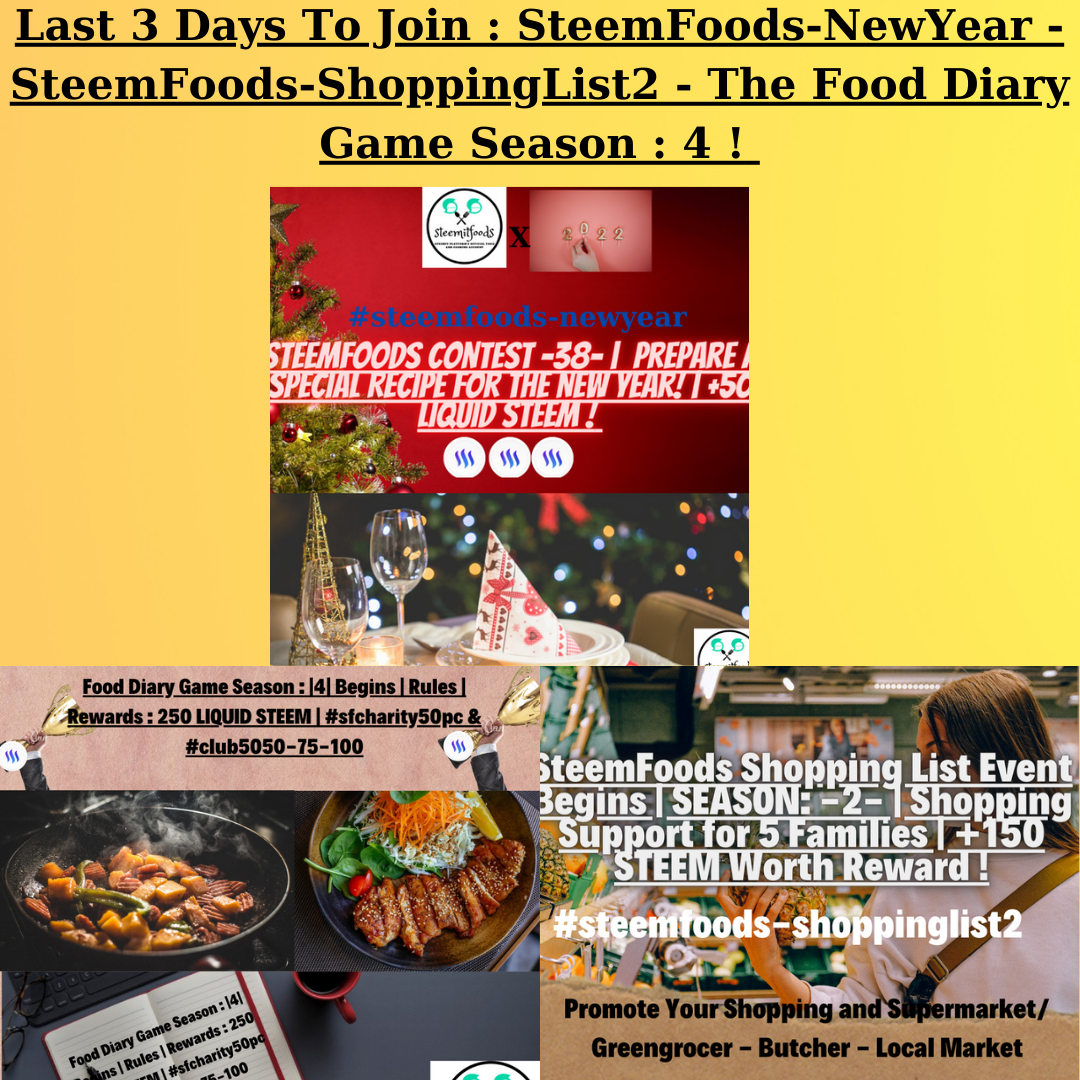 Last 3 Days To Join SteemFoods-NewYear -SteemFoods-ShoppingList2 - The Food Diary Game Season 4 ! 🏆🏁.png