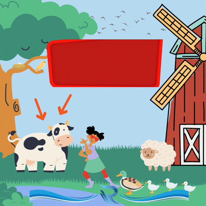 Invitación Virtual Cumpleaños Animales de la Granja Infantil Colorida.gif