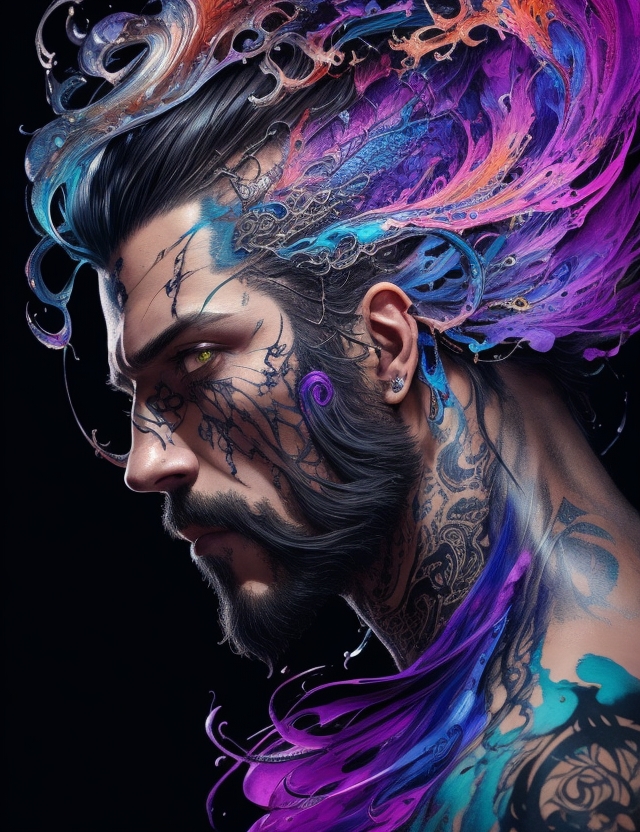 DreamShaper_v5_Colorful_handsome_man_Black_ink_flow_8k_resolut_0.jpg