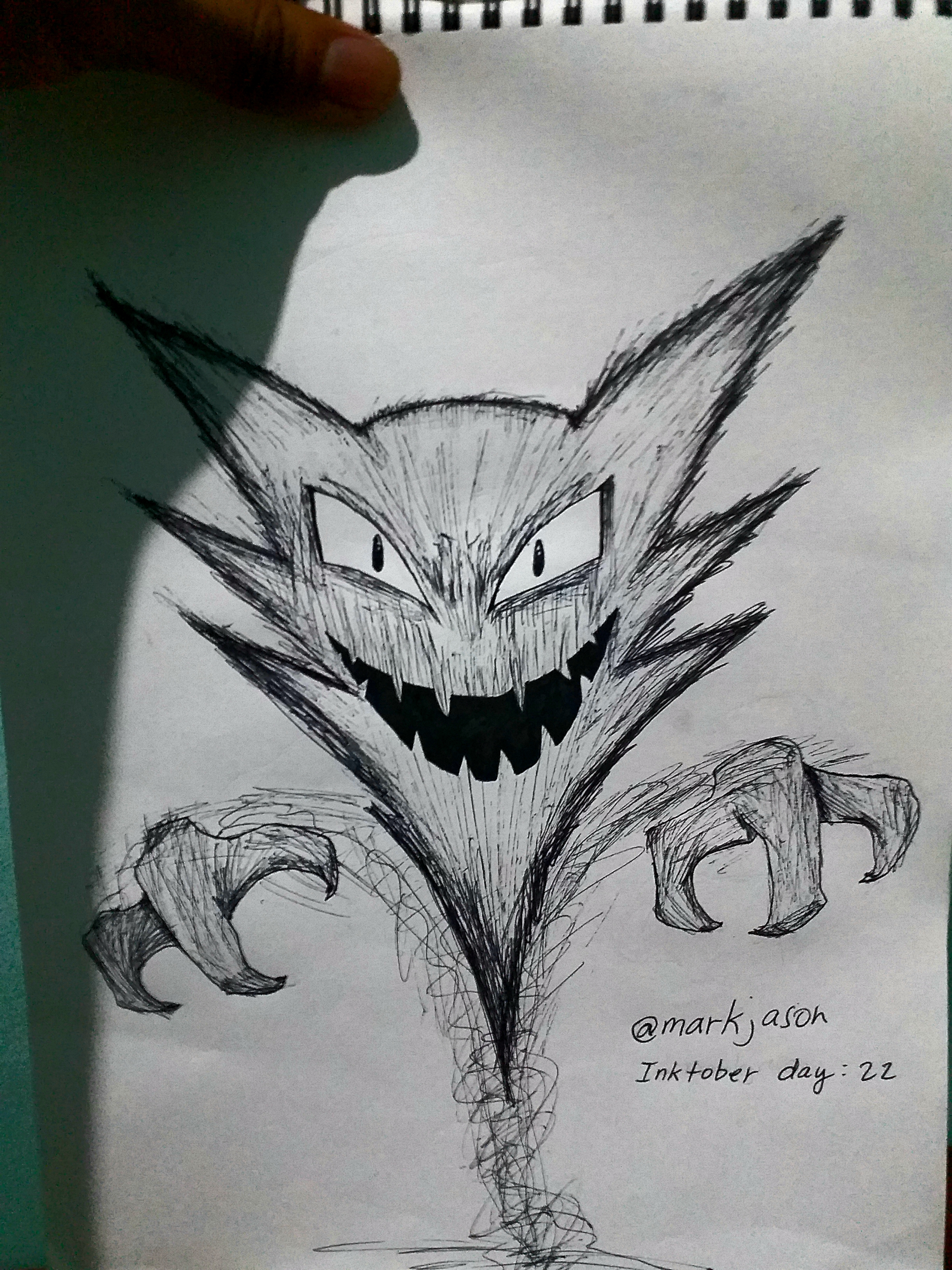 Inktober Day 22 Ghost My Sketch Of Ghost Type Pokemon Hunter Markjason Steem Goldvoice Club