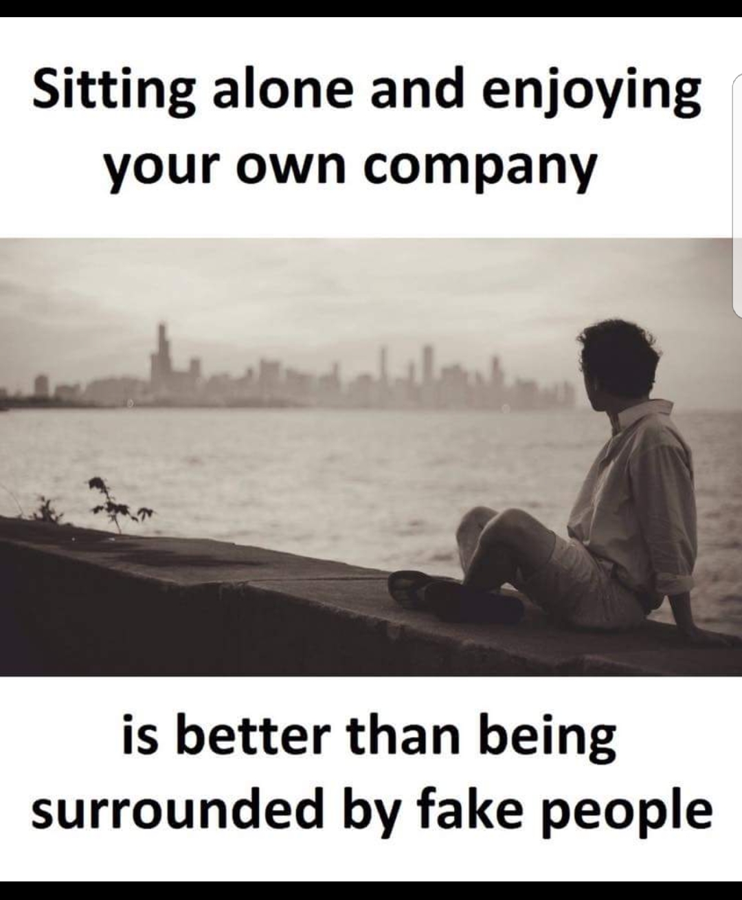 Sitting Alone And Enjoying Your Own Company