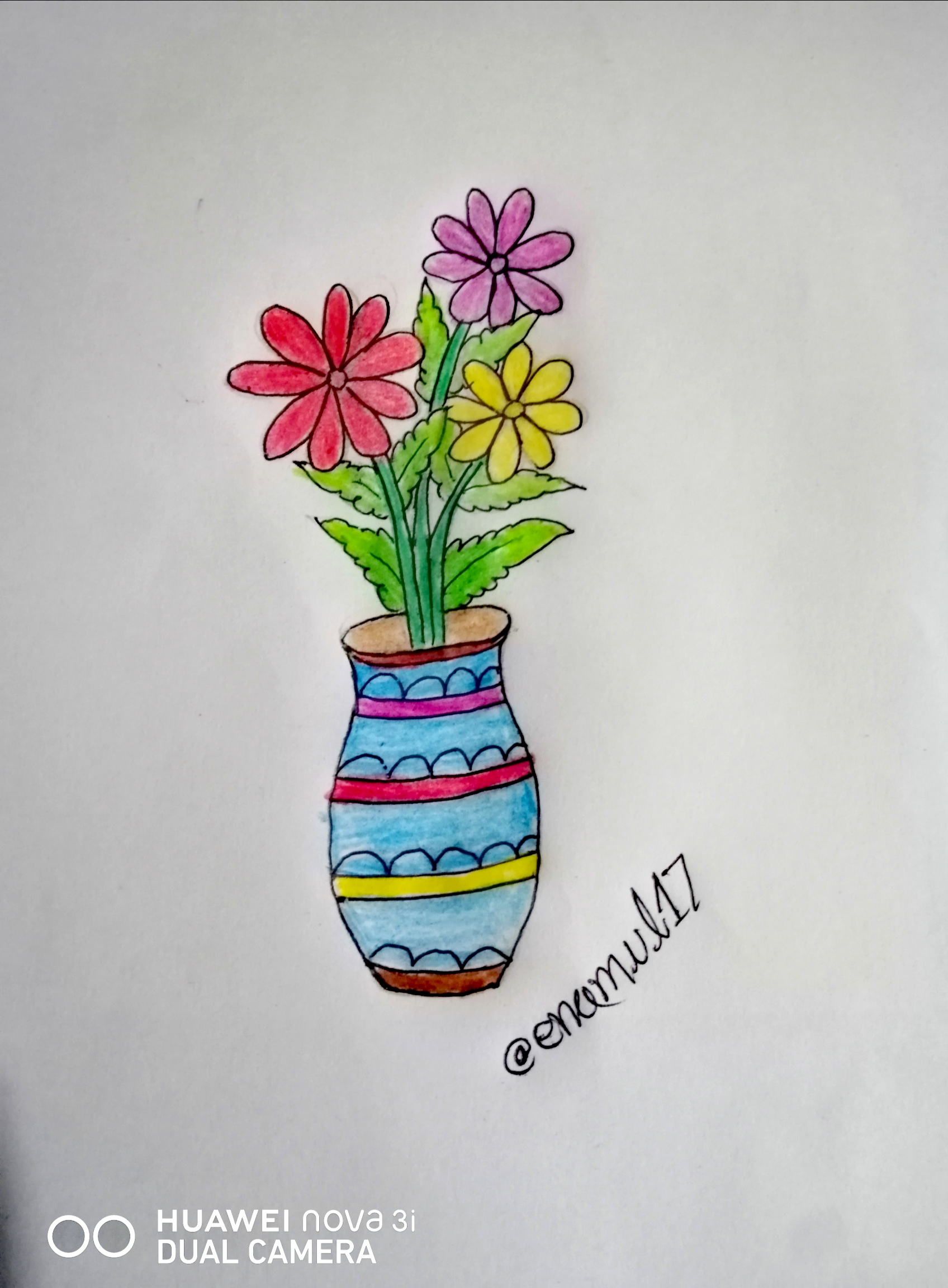 The Flower Vase Drawing by Alyssa Mclaughlin | Saatchi Art-saigonsouth.com.vn