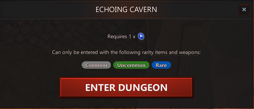 echoing cavern rarity of items to be taken in.png
