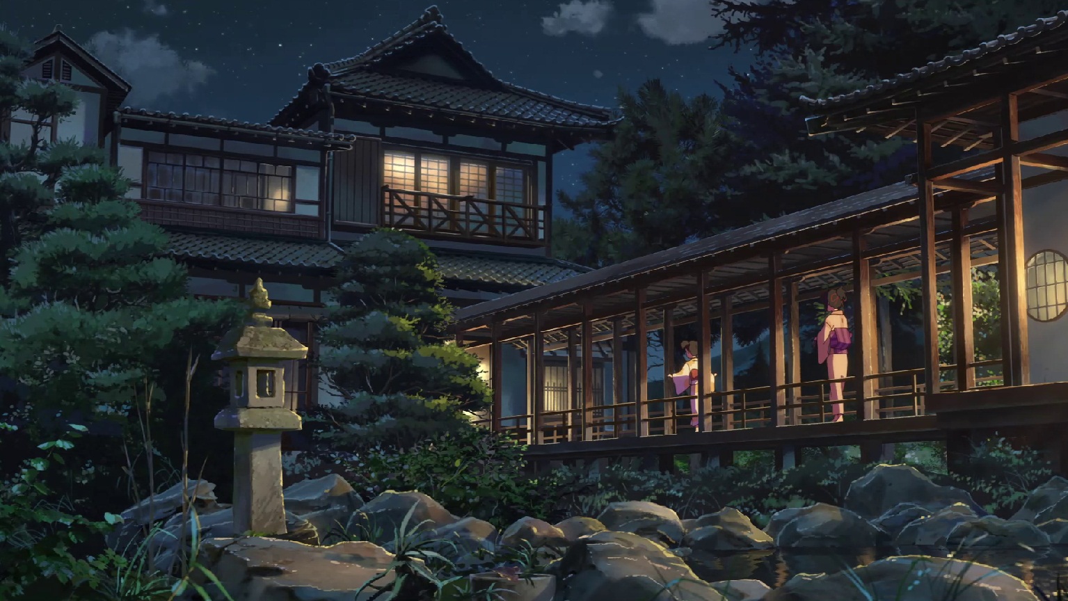 Two sisters in a traditional Japanese-style home. Beautiful scene from the  anime feature film 'Your Name'. — Steemit