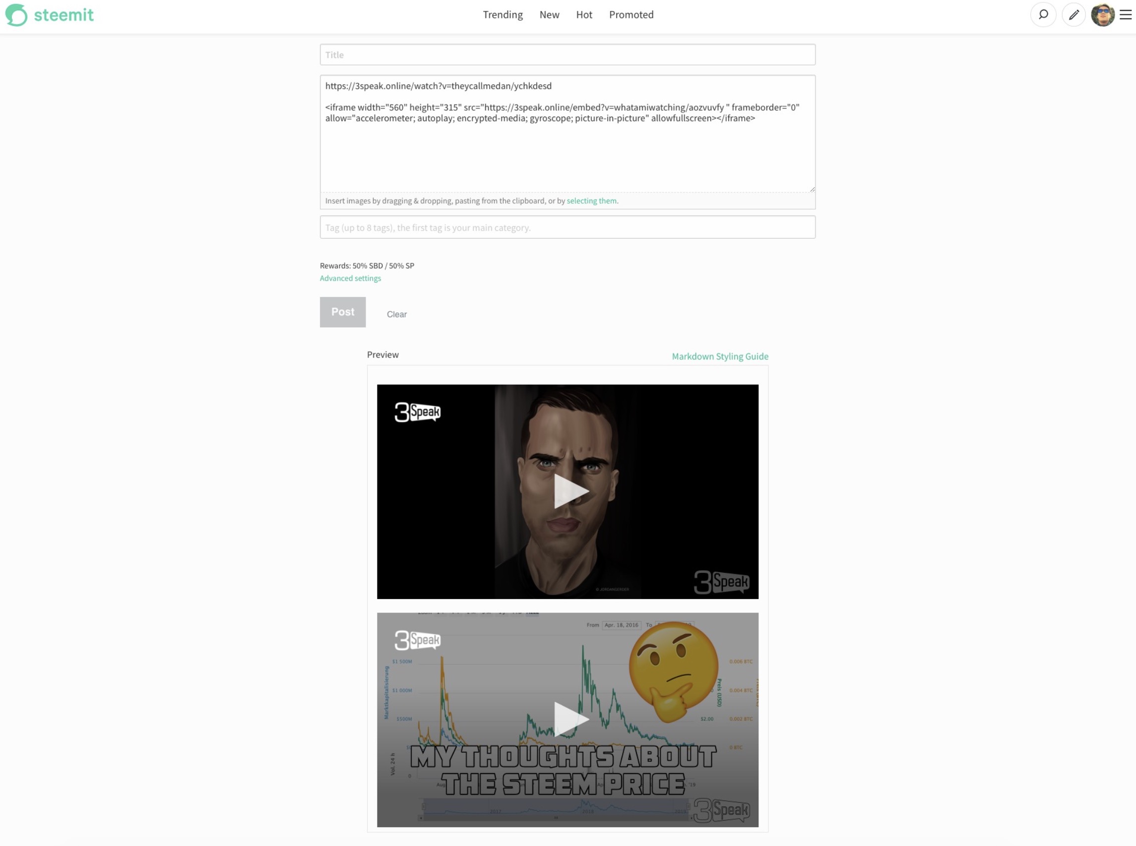 Plain URL and iframe code