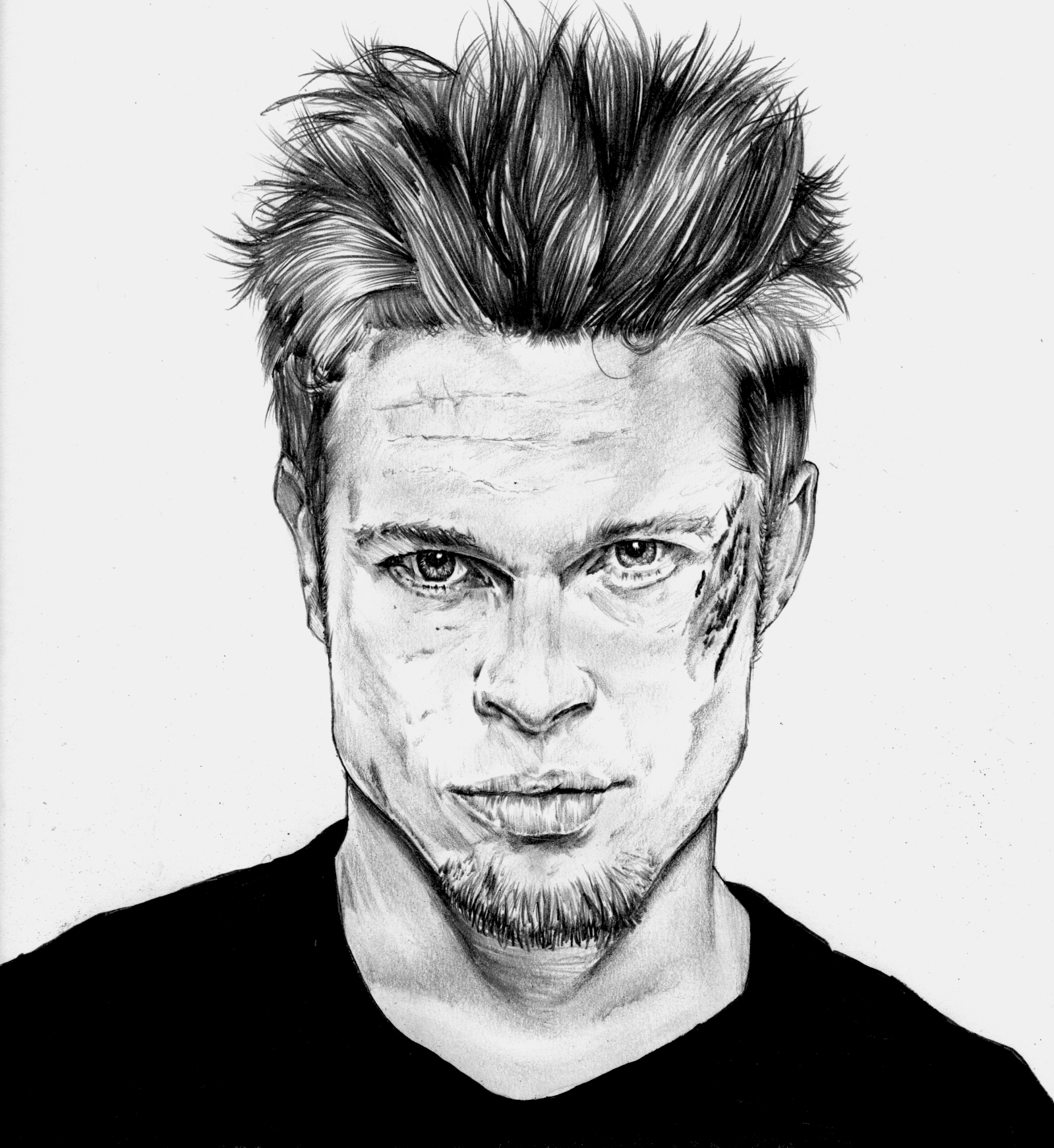Portrait of Brad Pitt by Henstepbatbot on Stars Portraits  1
