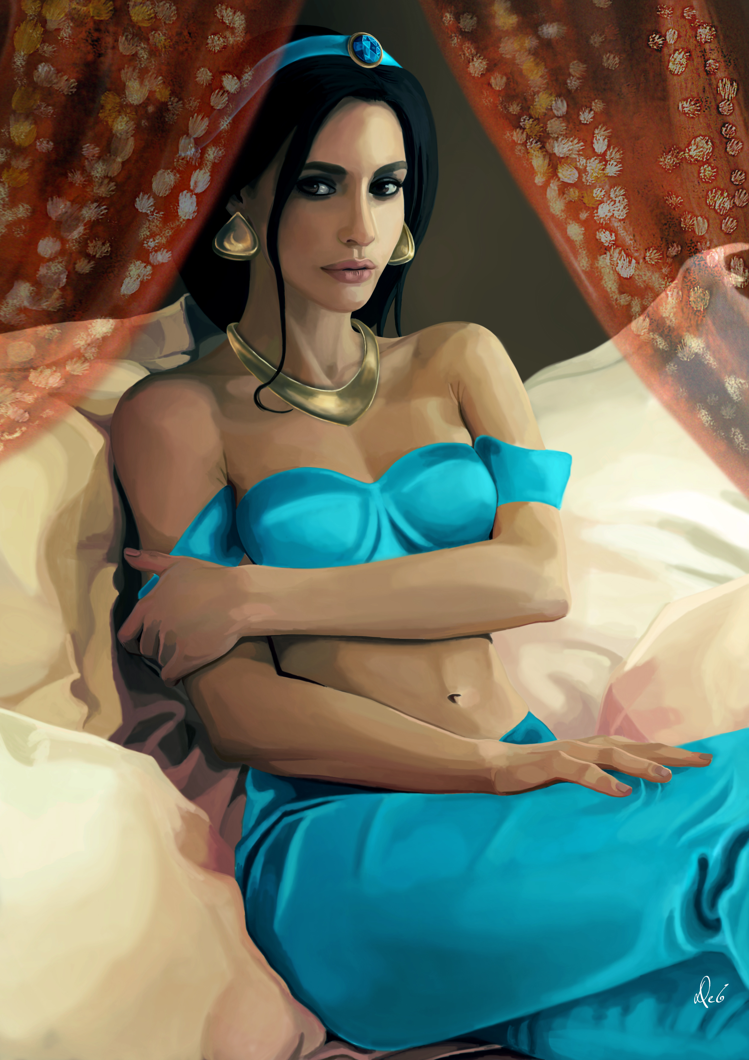 Another fan art this time again on the Disney Universe with Aladdin's Princess...