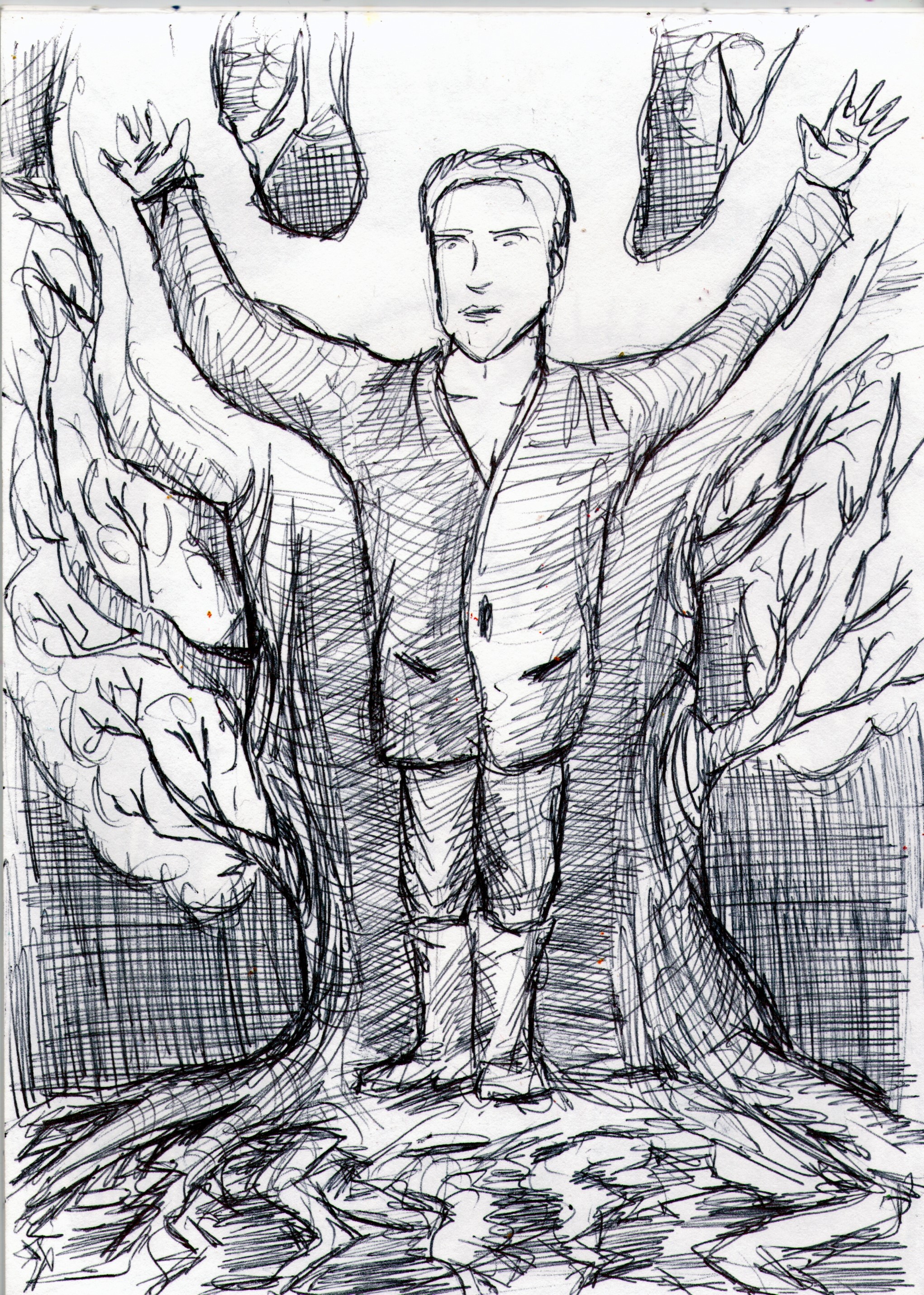 Человек дерево рисунок