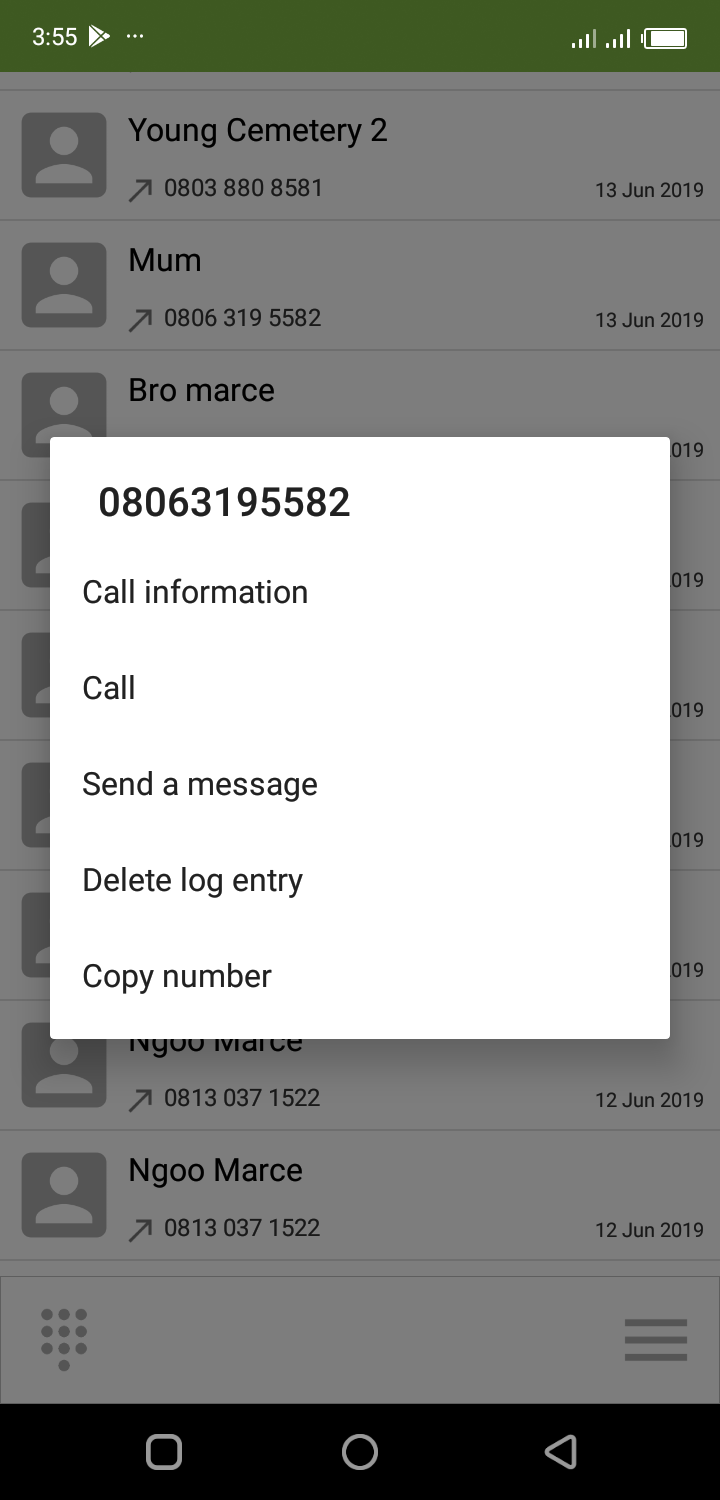 android app to open phone dialer app