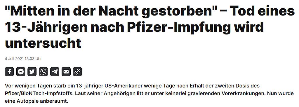 Tod eines 13-Jährigen nach Pfizer-Impfung wird untersucht.jpg