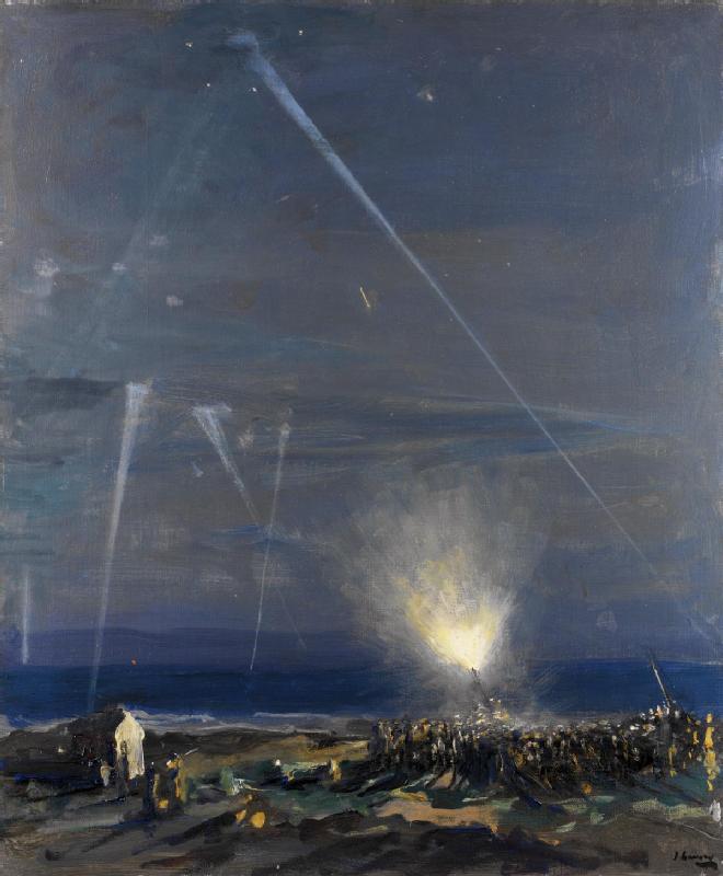 A_Coast_Defence_-_an_18-pounder_anti-aircraft_gun,_Tyneside,_1917_by_John_Lavery.jpg