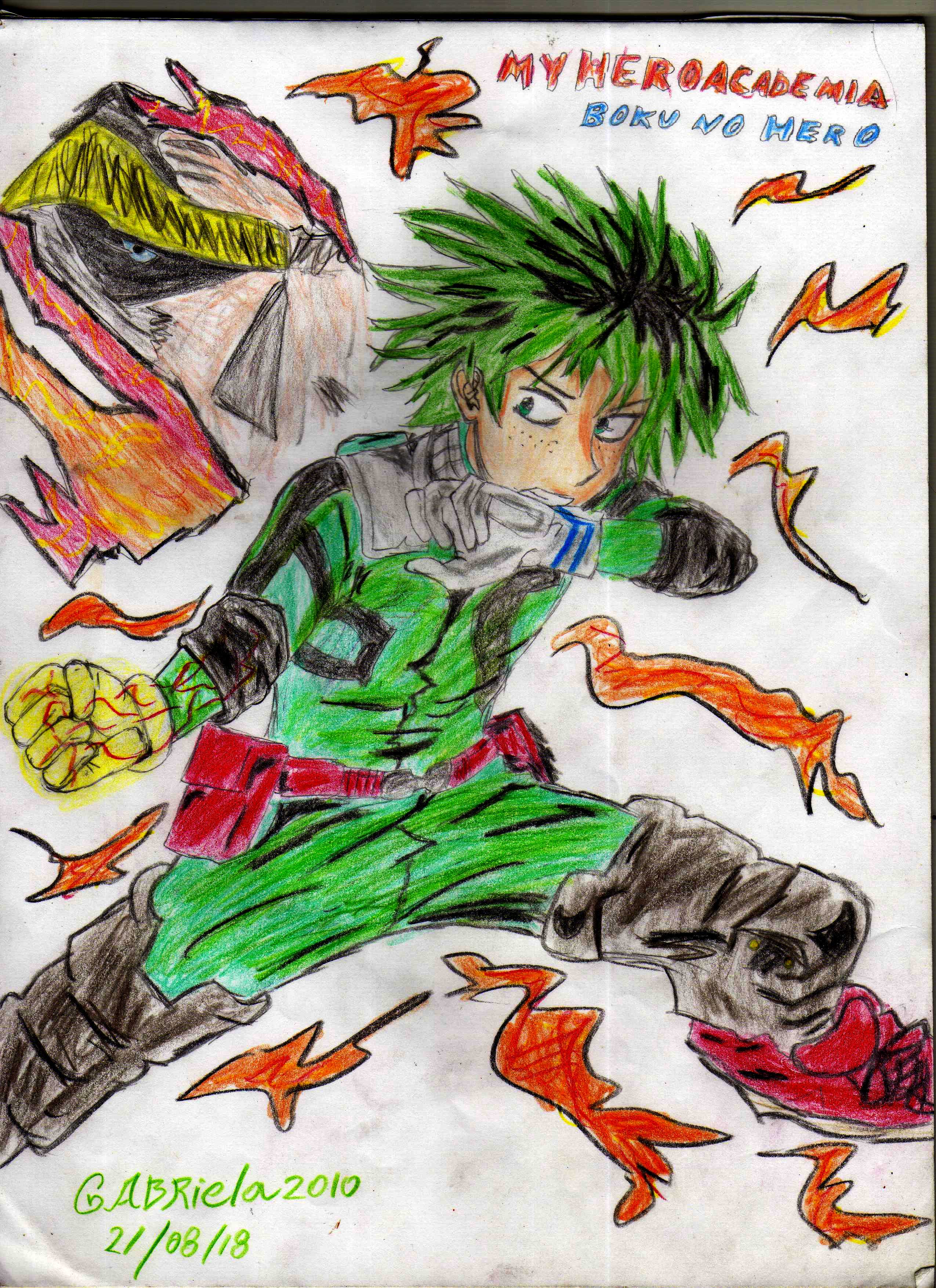 Drawing-Dibujo (Boku no hero academy) color (español) — Steemit