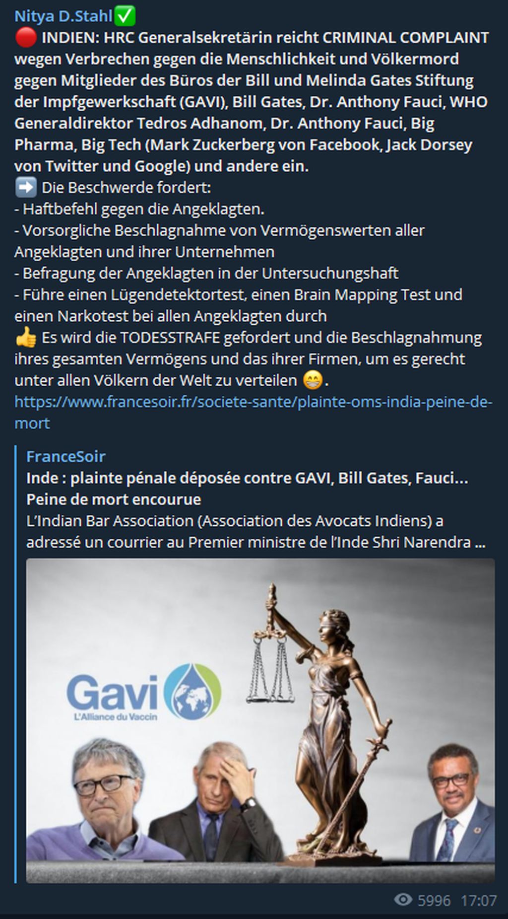 HRC Generalsekretärin reicht CRIMINAL COMPLAINT wegen Verbrechen gegen die Menschlichkeit und Völkermord ein.jpg