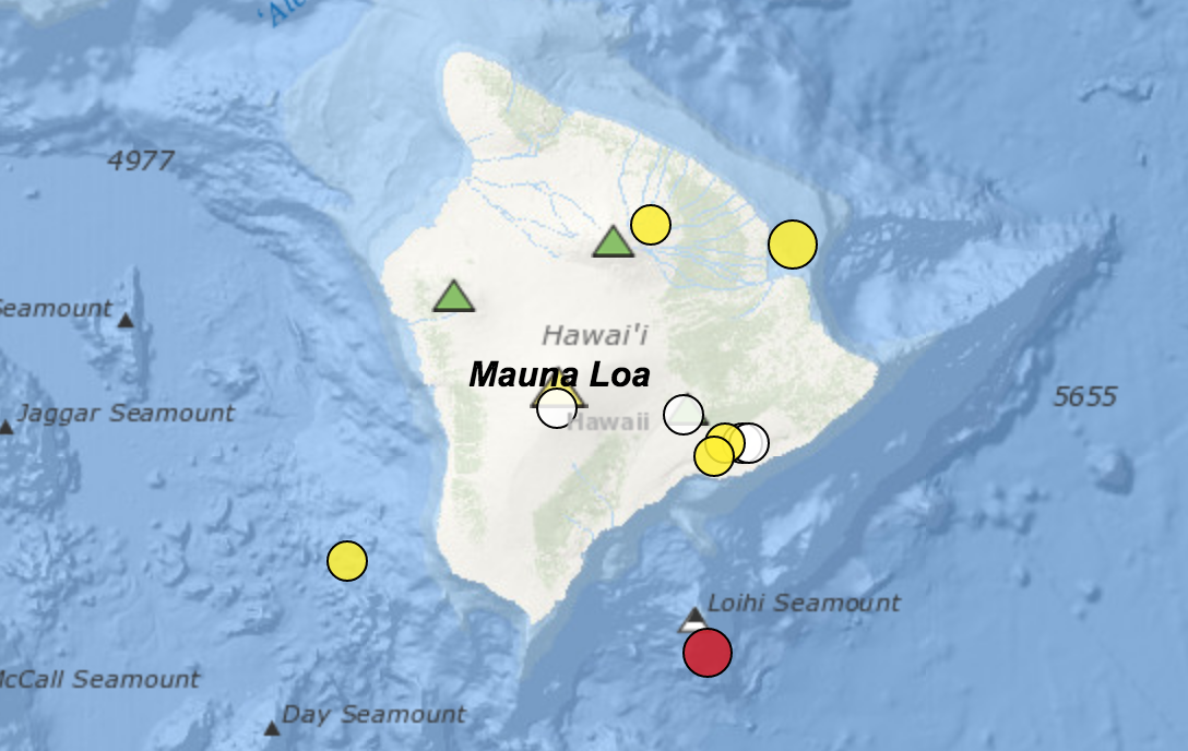 Мауна лоа на карте. Мауна-Лоа вулкан на карте. Вулкан Мауна Лоа координаты. Мауна-Лоа вулкан на карте полушарий.