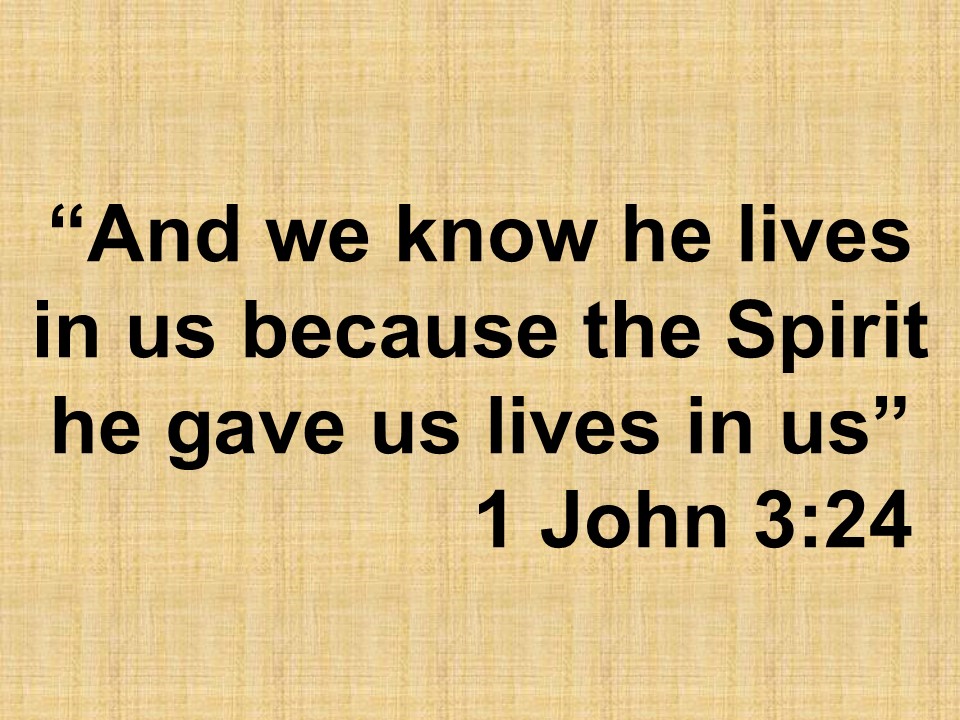 Spiritual life with Jesus. And we know he lives in us because the Spirit he gave us lives in us. 1 John 3,24.jpg