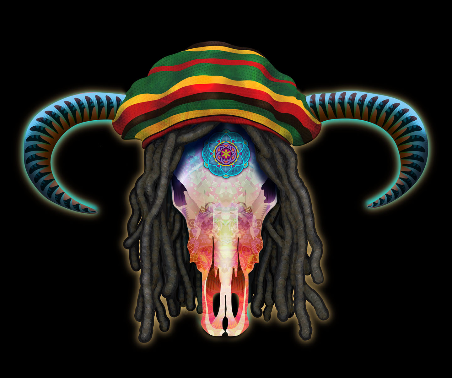 Rasta Longhorn Skull Black.jpg