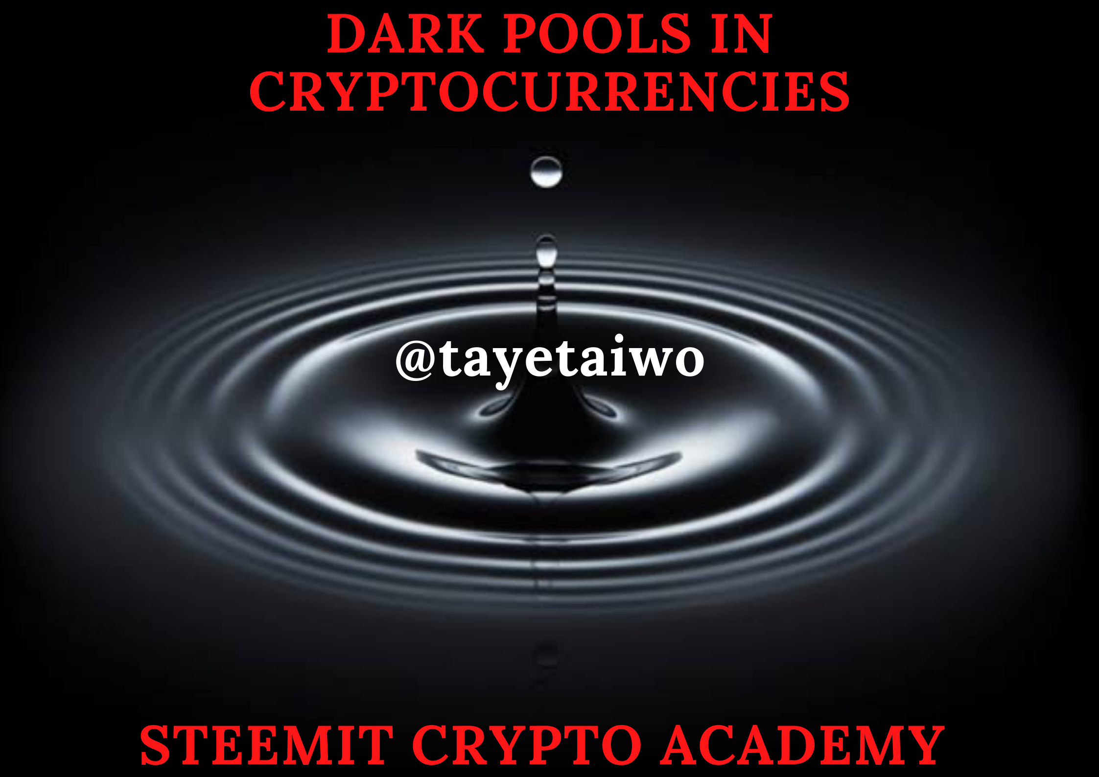 Dark pool. Dark pool